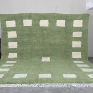 Green Moroccan Rug – Handmade Berber Rugs for a Natural Aesthetic Green Moroccan Rug