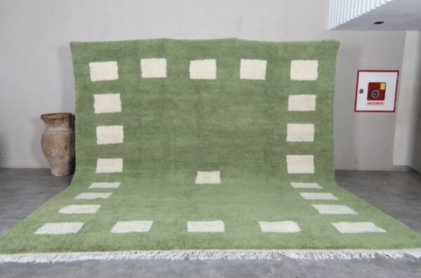 Green Moroccan Rug – Handmade Berber Rugs for a Natural Aesthetic Green Moroccan Rug