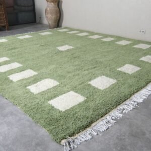 Handmade Berber Rugs for a Natural Aesthetic Maria – Green Moroccan Rug – Handmade Berber Rugs