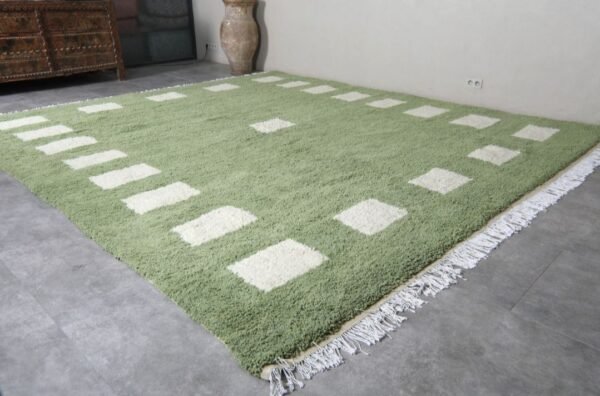 Handmade Berber Rugs for a Natural Aesthetic Maria – Green Moroccan Rug – Handmade Berber Rugs