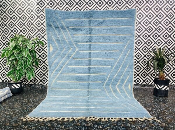 Maria – Light Blue Wool Rug – Handwoven & Custom Moroccan Rug Maria – Light Blue Wool Rug – Handwoven & Custom Moroccan Rug