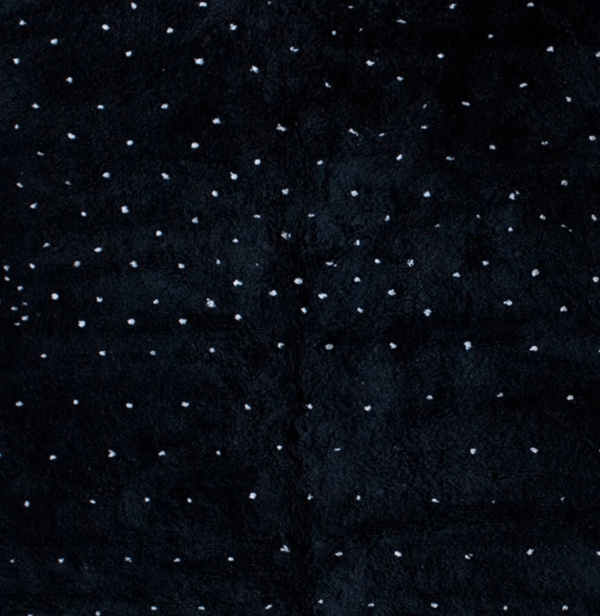 Black Rug with White Black Rug with White Polka Dots – Modern Handmade Moroccan Style