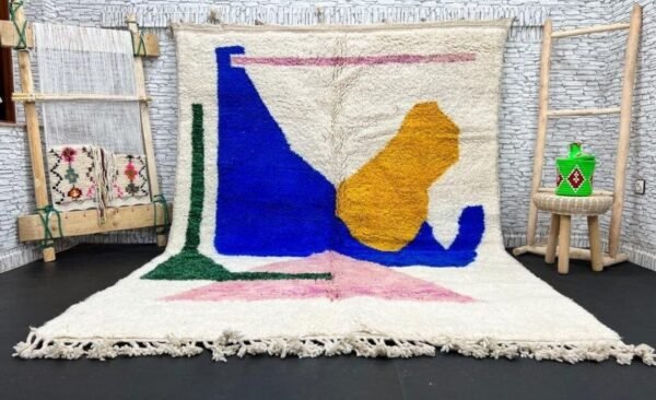 Bohemian Tribal Rug – Handwoven Moroccan Wool Decor Bohemian Tribal Rug