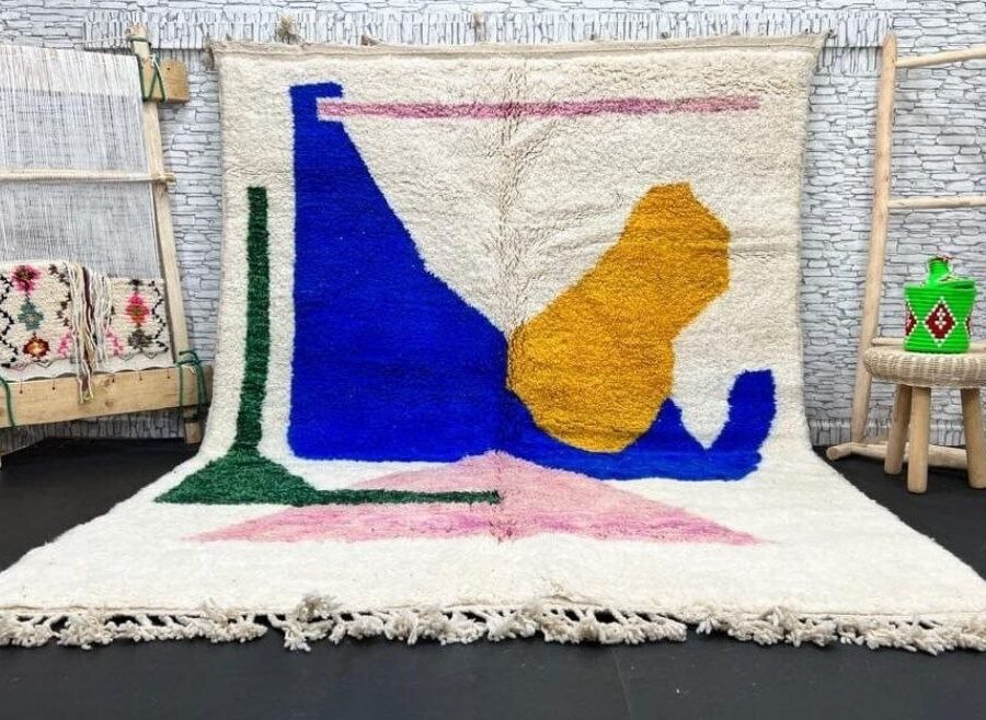 Bohemian Tribal Rug – Handwoven Moroccan Wool Decor Bohemian Tribal Rug