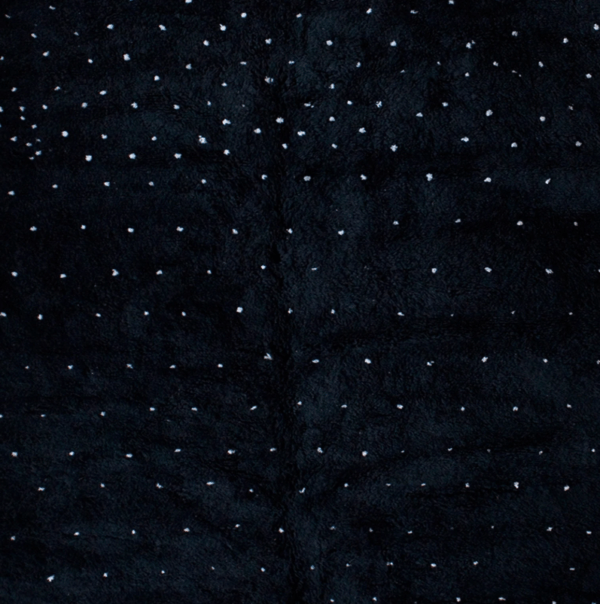 Handmade Wool Rug Black Rug with White Polka Dots – Modern Handmade Moroccan Style