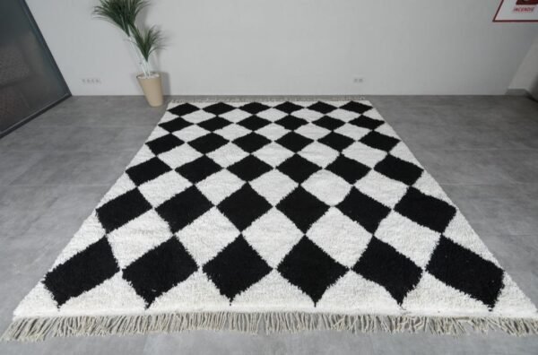 Handwoven Luxury Beni Ourain Rug Black and White – Handwoven Luxury & Timeless Style