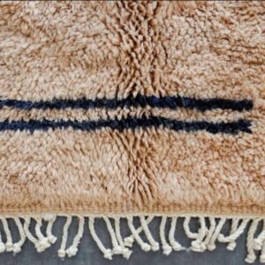 Wool Rug - Authentic Moroccan Abstract Design Brown Wool Rug - Authentic Moroccan Abstract Design