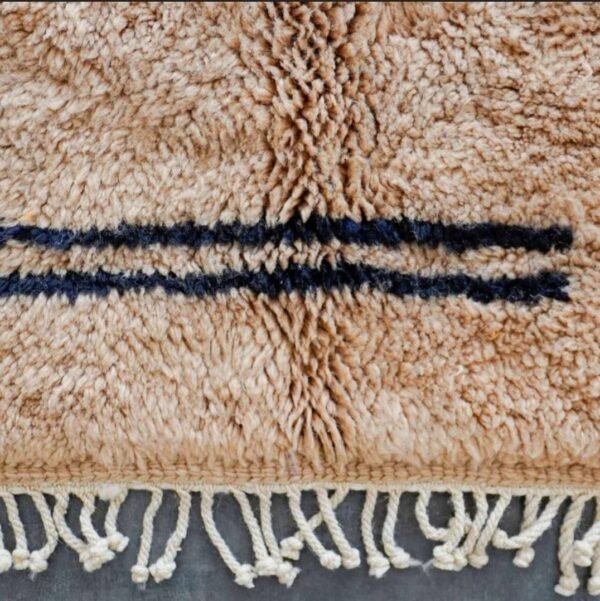 Wool Rug - Authentic Moroccan Abstract Design Brown Wool Rug - Authentic Moroccan Abstract Design